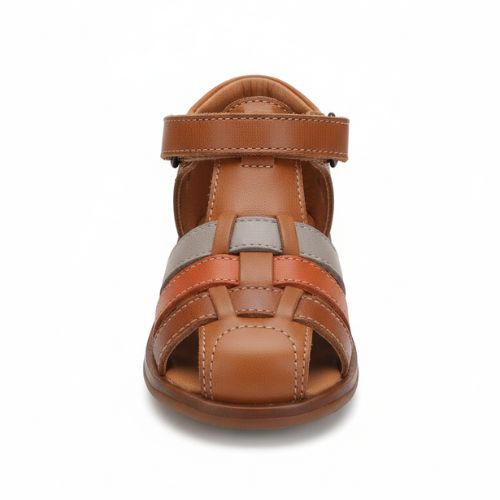 Sandale Marron et Orange Garçon à Scratch