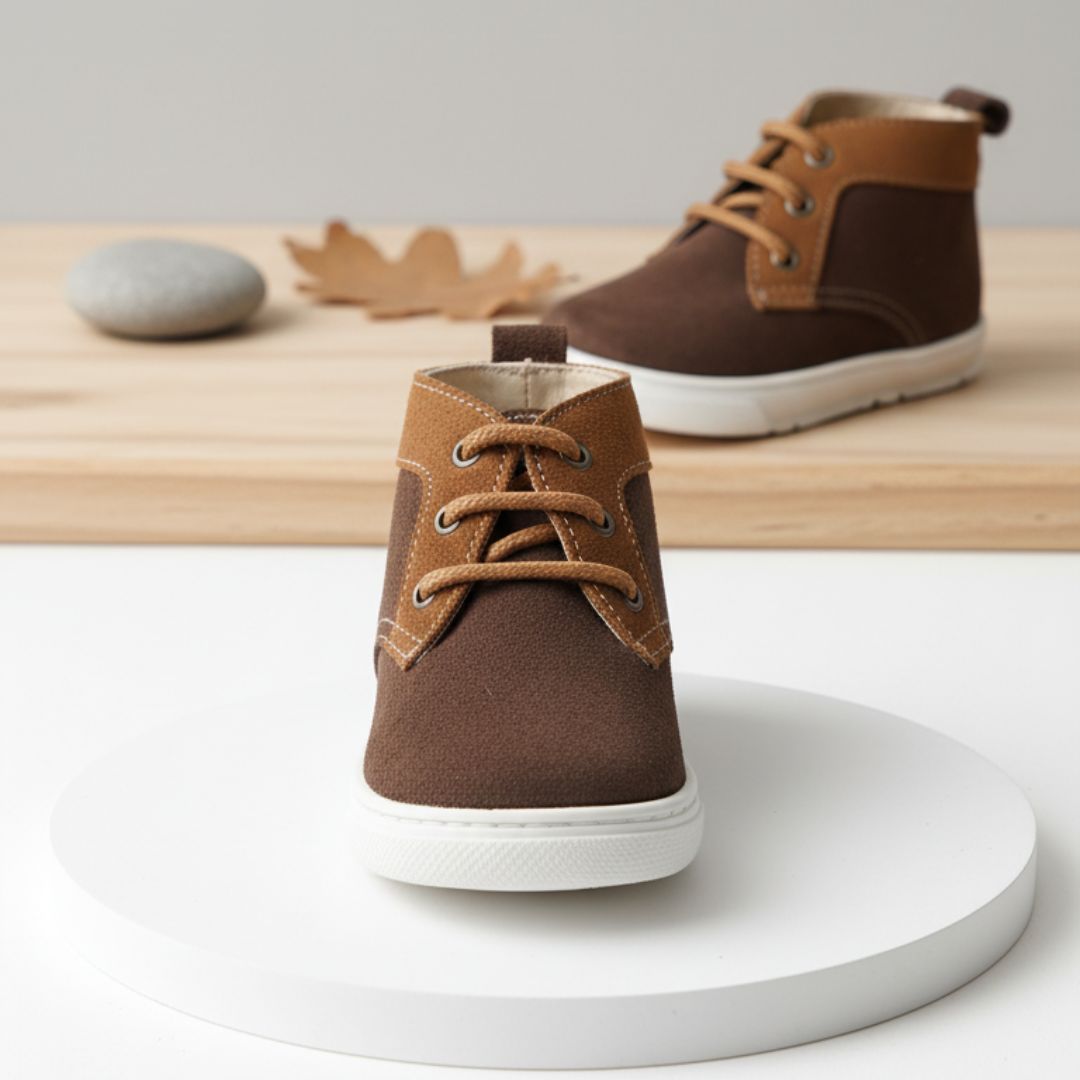 Bottine Marron Garçon à Lacets