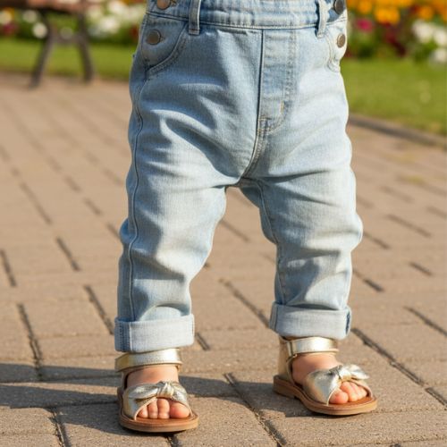 Sandale Fille Doré Clair à Scratch