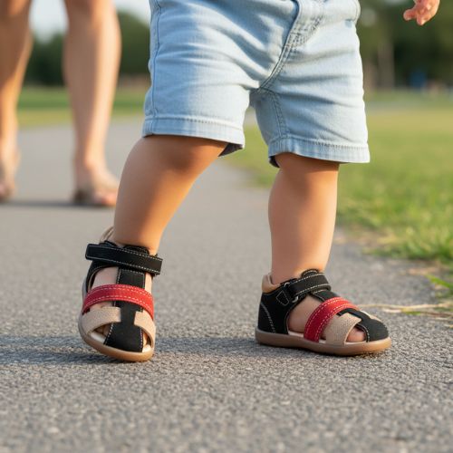 Sandale Garçon Tricolore à Scratch