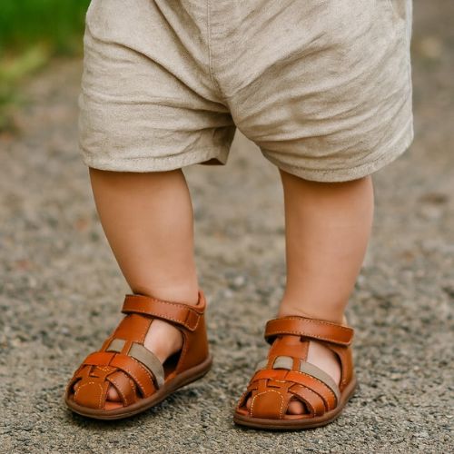 Sandale Marron et Orange Garçon à Scratch