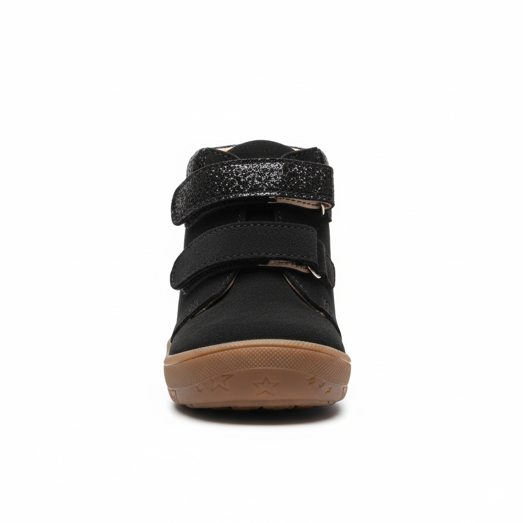 Bottine Noire Fille à Scratch