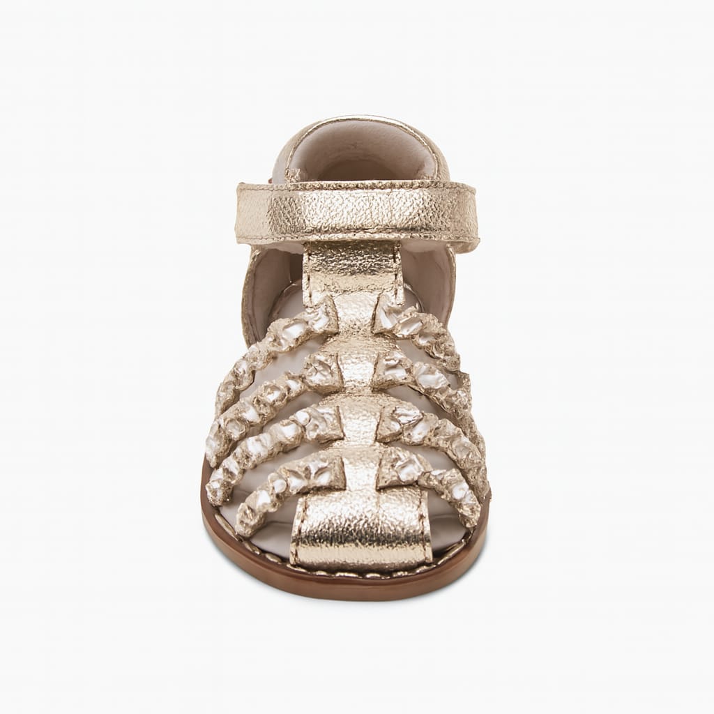 Sandale Dorée Tressée Pailletée Fille - Scratch