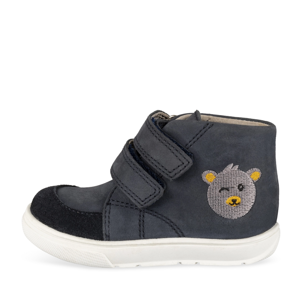 Bottine Marine Garçon Motif Uni Scratch