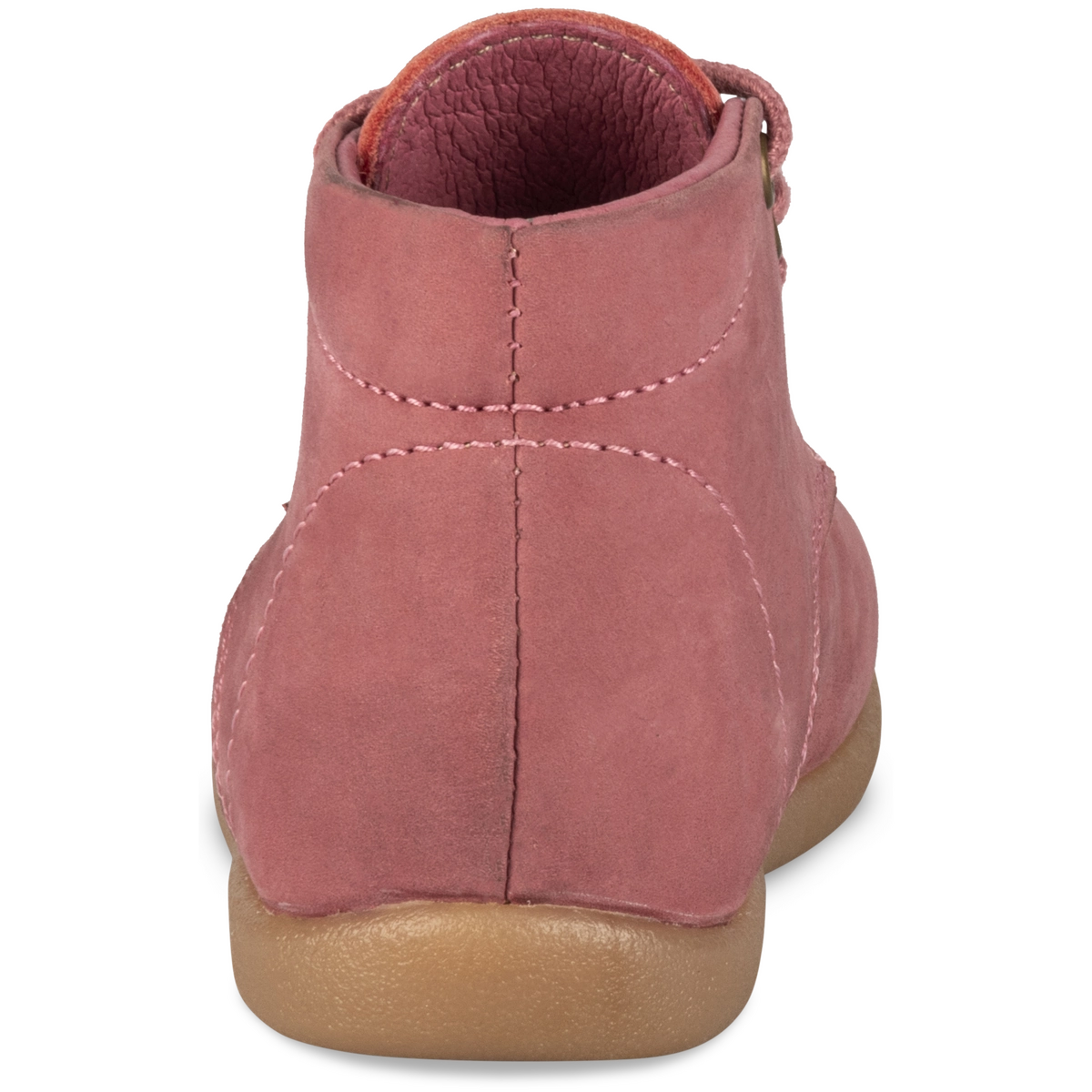 Bottine Rose Fille Motif Uni Lacets
